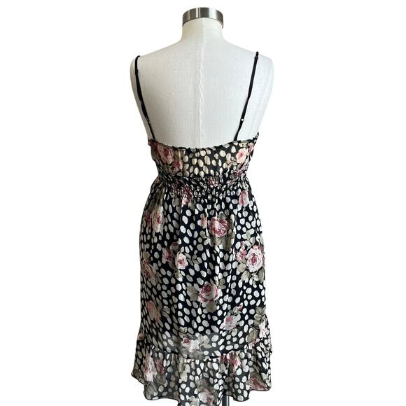Y2K Papaya Polka Dot Floral Strappy Twee Mini Babydoll Mini Dress Size Small - Picture 3 of 9